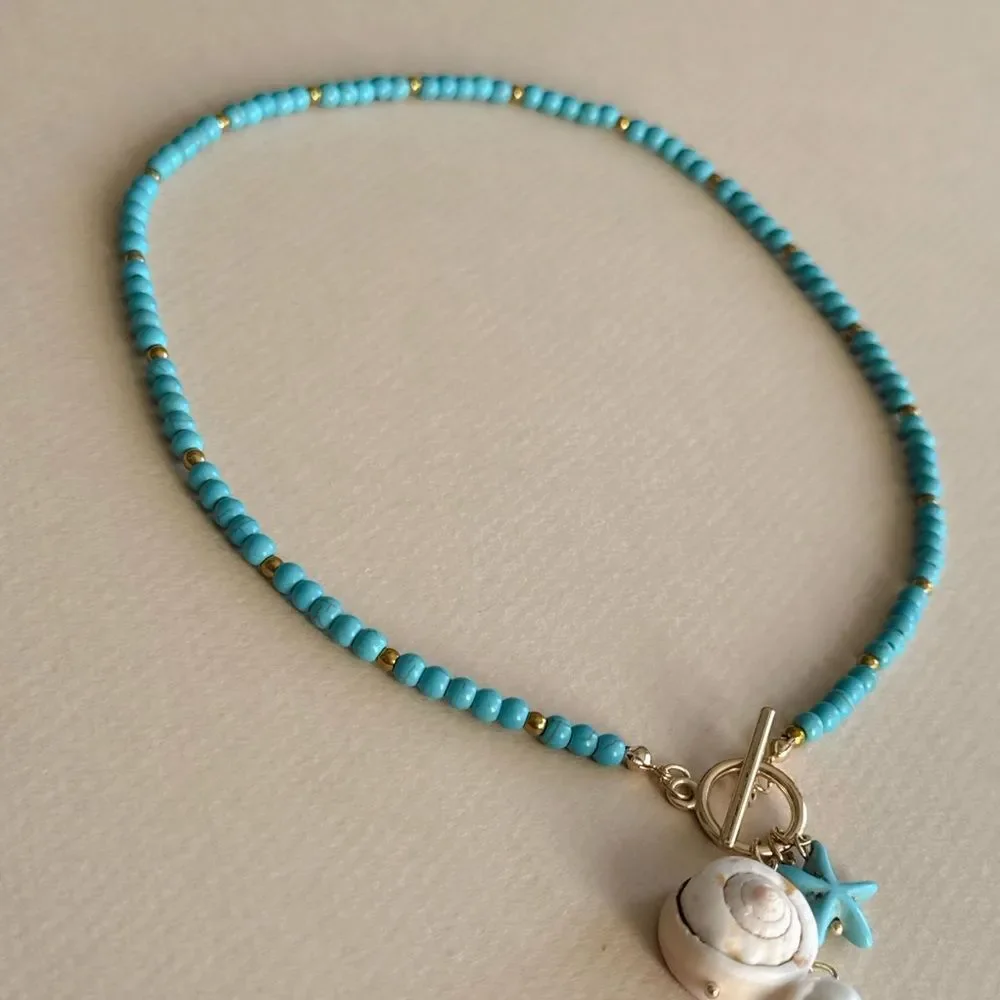Seashell Beaded Necklace N1778